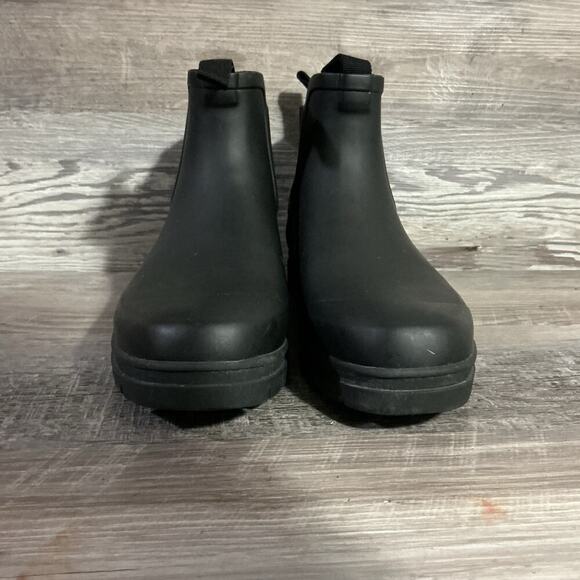 Everlane Black Chelsea Matte Rain Boots Women’s Size 11 Waterproof Ankle PVC - Picture 3 of 10